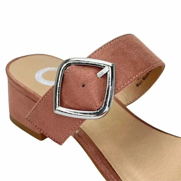 Journee Collection Santana Blush Microsuede Fabric Sandals Size 6M - Picture 7 of 11